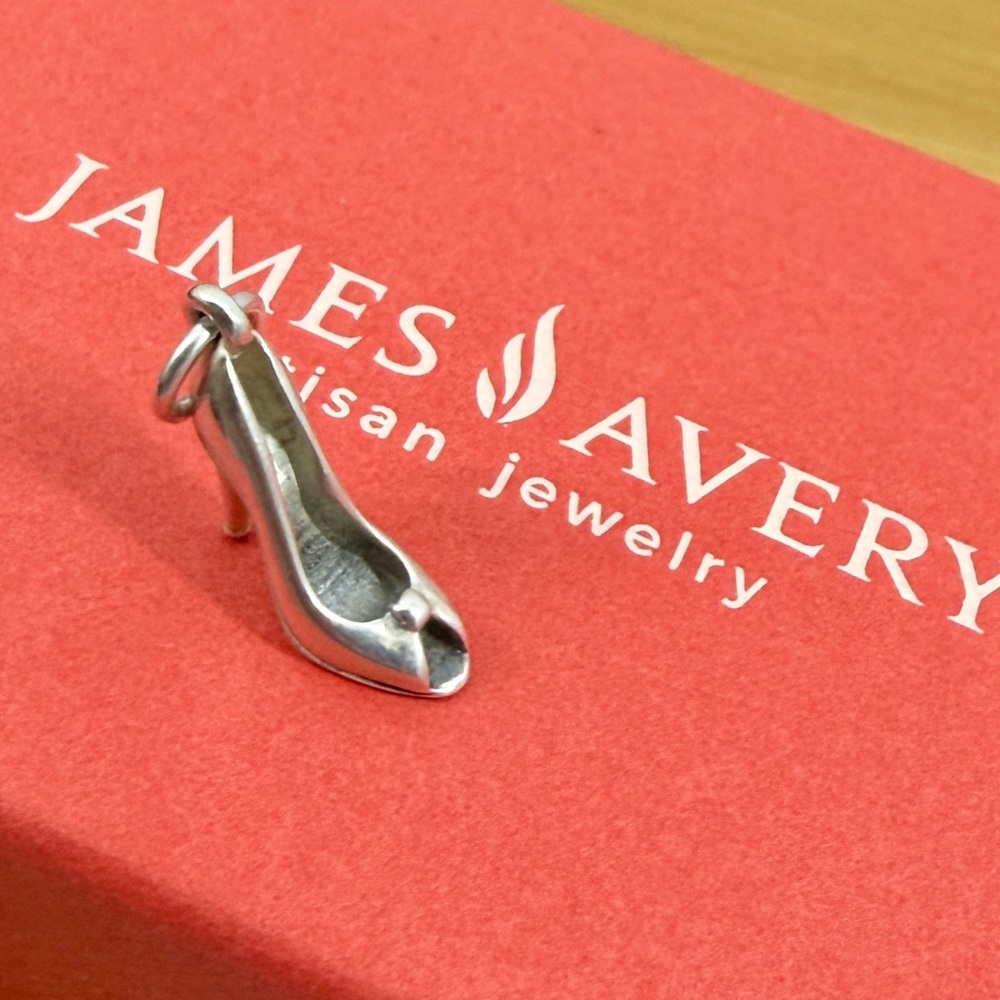 JAMES AVERY Sterling Silver Open Toe High Heel Charm Pendant; Un-cut; RETIRED